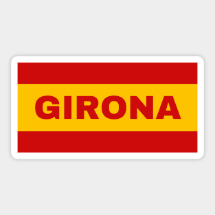 Girona City in Spanish Flag Colors Sticker